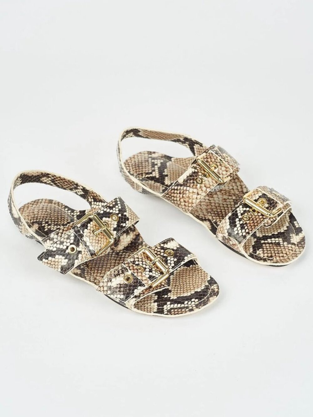 Jamie Haller The Double Buckle Sandal in Python 38 7.5 8